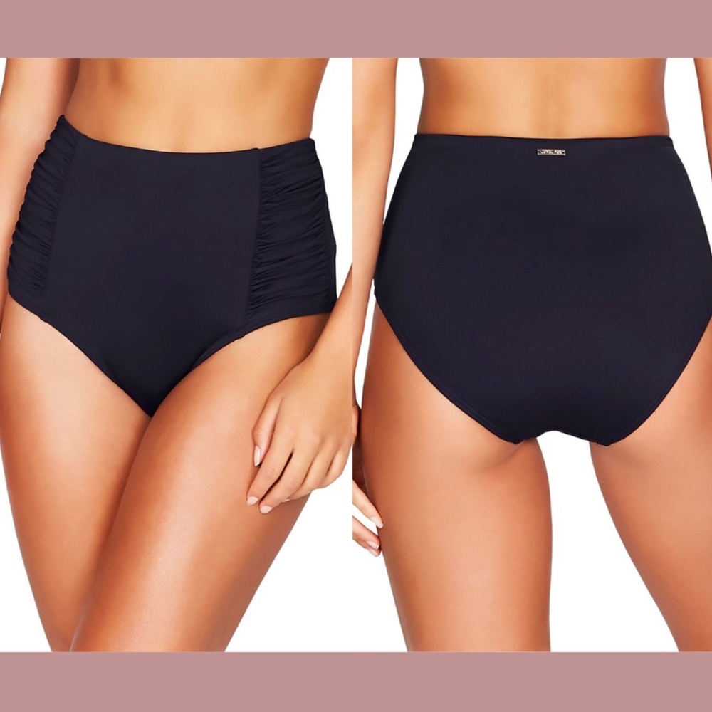 NEW Sea‎ Level [ 16 US ] High Waist Gathered Side Bikini Bottoms Blue